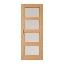 4 Panel Shaker Oak 4 Panel Clear glazed door